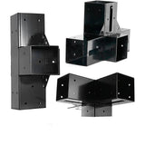 Roof Pergola Gazebo Shed Matte Black Steel Brackets DIY Kits