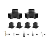 Roof Pergola Gazebo Shed Matte Black Steel Brackets DIY Kits