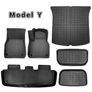 6 piece Car Y Floor Mats for Front and Rear Trunk Front Passenger and Driver Side