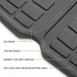 6 piece Car Y Floor Mats for Front and Rear Trunk Front Passenger and Driver Side