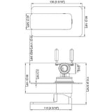 Single Square Shower Bath Mixer Tap Bathroom WATERMARK Approved in Black