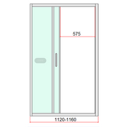 40mm Adjustable Contemporary Corner Sliding Chrome Shower Screen - Premium AU St