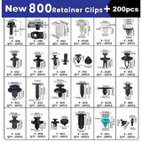 1000PCS Car Retainer Clips Auto Fasteners Push Trim Clips Pin Rivet Bumper Kit