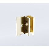 90cm Frameless Glass Bath Screen with Stainless Steel - F-Bracket x2
