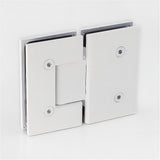 90cm Frameless Glass Bath Screen with Stainless Steel Brackets - White - Premium