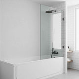 90cm Frameless Swing Bath Screen – Nickel Hardware with Stainless steel hinge for Modern Bathrooms In Australia - Darrahopens