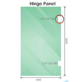 110cm Wall-to-Wall Frameless Shower Screen – Nickel U-Brackets and Floor U-Bracket with SS Hinges & Square Knob Handle In Australia - Darrahopens