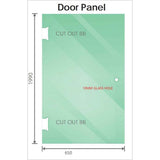 100cm Wall-to-Wall Frameless Shower Screen – Nickel U-Brackets with SS Hinges & Round Knob Handle In Australia - Darrahopens
