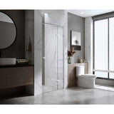 100cm Wall-to-Wall Frameless Shower Screen – Nickel U-Brackets and Floor U-Bracket with SS Hinges & Round Knob Handle In Australia - Darrahopens