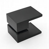 110cm Wall to Wall Frameless Shower Screen with Black Brackets and Brass Hinges, Square Double Pull Handle