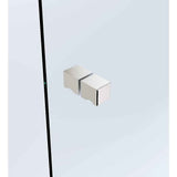 100cm Wall to Wall Frameless Shower Screen – Nickel Wall Channel , SS Hinges & Square Knob Handle In Australia - Darrahopens