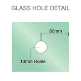 100cm Wall to Wall Frameless Shower Screen – Nickel Wall Channel , SS Hinges & Square Knob Handle In Australia - Darrahopens