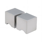 110cm Wall to Wall Frameless Shower Screen – Nickel Wall Channel , SS Hinges & Square Knob Handle