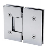100cm Wall to Wall Frameless Shower Screen with Chrome Channel and Brass Hinges , Round Knob Handle
