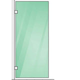 100x100cm Corner Frameless Shower Screen with Nickel U-Brackets and Floor U-Bracket and SS Hinges, Square Knob Handle In Australia - Darrahopens