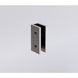 100x100cm Corner Frameless Shower Screen with Gunmetal Brackets and SS Hinges, Square Knob Handle