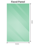 100x100cm Corner Frameless Shower Screen with Nickel U-Brackets and Floor U-Bracket and SS Hinges, Round Knob Handle In Australia - Darrahopens