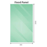 120x80cm Corner Frameless Shower Screen with Nickel U-Brackets and Floor U-Bracket and Brass Hinges, Round Knob Handle In Australia - Darrahopens