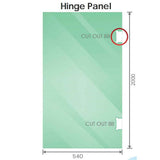 120x100cm Corner Frameless Shower Screen with Nickel U-Brackets and Brass Hinges, Round Knob Handle In Australia - Darrahopens