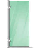 100x80cm Corner Frameless Shower Screen – Nickel Wall Channel with Brass Hinges & Round Knob Handle In Australia - Darrahopens