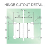Double Door Corner Shower Screen with Chrome Brackets - U-Bracket x4