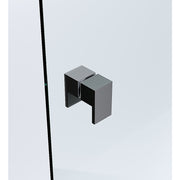 Double Door Corner Shower Screen with Channels and SS - 90x90cm