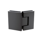 90cm Frameless Diamond Shower Screen with Black - U-Bracket x4