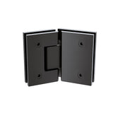 90cm Frameless Diamond Shower Screen with Black - U-Bracket x4