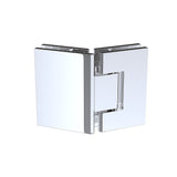 100cm Frameless Diamond Shower Screen with Chrome Brackets and SS Hinges, Square Double Pull Handle