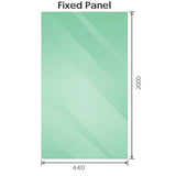 90cm Frameless Diamond Shower Screen – Nickel F-Brackets, Brass Hinges & Round Knob Handle In Australia - Darrahopens