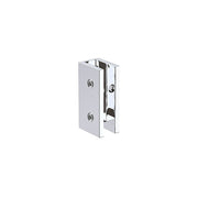100cm Frameless Diamond Shower Screen – Chrome U-Brackets, Brass Hinges & Square Knob Handle