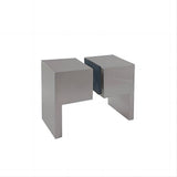 100cm Frameless Diamond Shower Screen – Nickel F-Brackets, Brass Hinges & Square Double Pull Handle