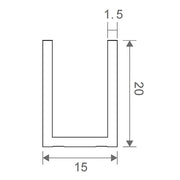 90cm Frameless Diamond Shower Screen – Channels with Brass Hinges in Chrome, Square Double Pull Handle