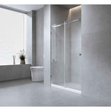 120cm Frameless Glass Sliding Shower Door – With Nickel Rail and U-Brackets for Modern Bathrooms In Australia - Darrahopens