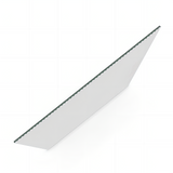 70cm Reeded Single Shower Glass Screen with Nickel U-brackets & Round Pole - Pre