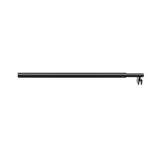 80cm Reeded Single Shower Glass Screen with Black Wall Channel & Round Pole | darrahopens.com.au Premium AU Stock