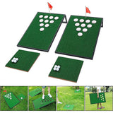 Golf Cornhole Game With Chipping Mats, Golf Balls, Putters