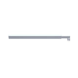 Single Shower Glass Screen with Chrome F-brackets & Square Pole - Premium AU Sto