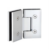 135 Degree Glass to Glass Brass Square Shower Hinge in Chrome