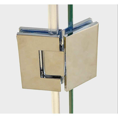 135 Degree Glass to Glass Stainless steel Square Shower Hinge in Nickel In Australia - Darrahopens