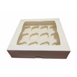 Cupcake Boxes 12-Hole Laminated Clear Window Face Boxes Favour