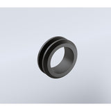 90cm Frameless Diamond Shower Screen with Black Channels and SS Hinges & Round Handle