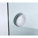 100cm Frameless Diamond Shower Screen with White Brackets and SS Hinges, Round H