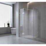 100cm Frameless Diamond Shower Screen – Nickel U-Brackets Detailing with Durable SS Hinges In Australia - Darrahopens