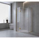 100cm Frameless Diamond Shower Screen with Nickel Channels and SS Hinges In Australia - Darrahopens