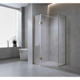 100cm Frameless Diamond Shower Screen with Nickel Channels and SS Hinges In Australia - Darrahopens