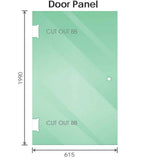 100cm Frameless Diamond Shower Screen with Nickel Channels and SS Hinges In Australia - Darrahopens