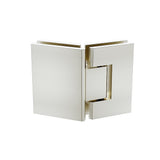 90cm Frameless Diamond Shower Screen with Nickel Channels and Brass Hinges & Rou