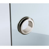90cm Frameless Diamond Shower Screen with Nickel Channels and Brass Hinges & Rou