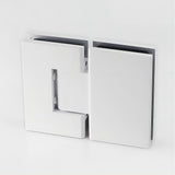 Corner Frameless Shower Screen with White Brackets - F-Bracket x6
